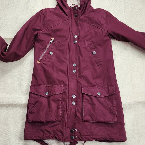 Volcom Snowboard Sherpa Lining Long Coat Jacket (S) - Picture 6 of 9